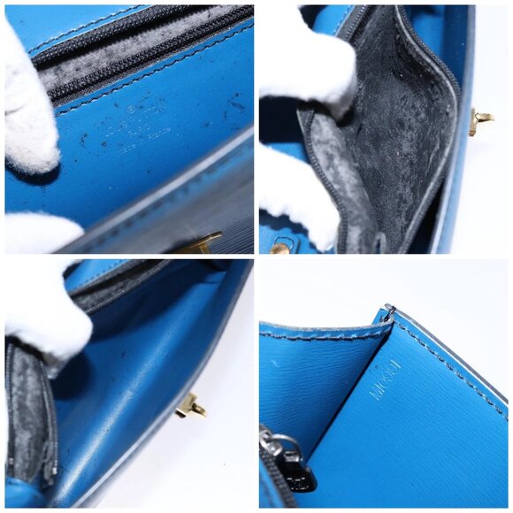 LOUIS VUITTON Epi Pochette Arche Shoulder Bag Blue - Picture 15 of 16